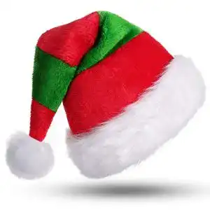 Weihnachtsmütze Citétoile mit dicker Fellrand aus Plüsch