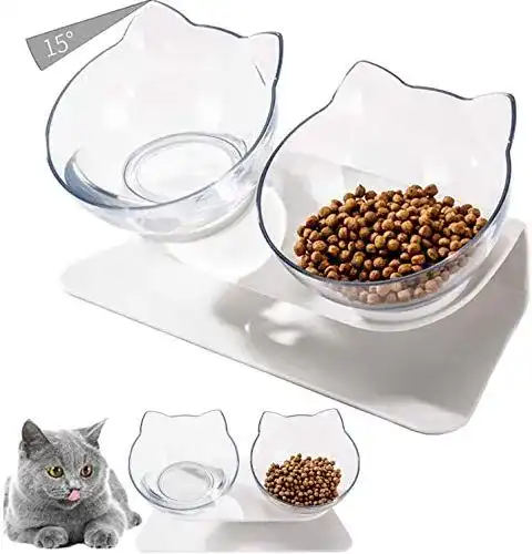 Katzennapf mit neigbarem Futterwinkel für Katzen