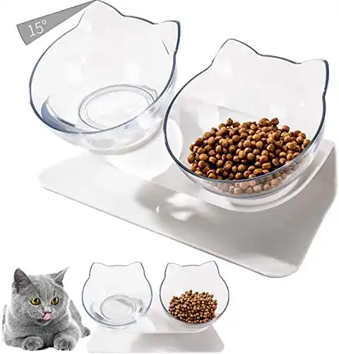 Katzennapf mit neigbarem Futterwinkel für Katzen