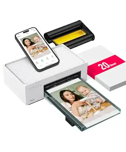 Fotodrucker Liene für Smartphones, 10×15 cm mit 20 Fotopapier und WiFi
