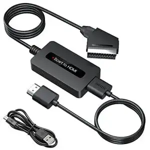 Scart auf HDMI Konverter mit HDMI- und Scart-Kabel