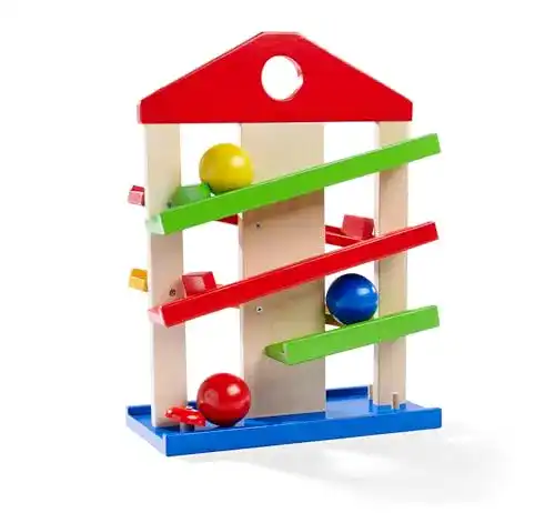 Eichhorn Kugelbahn Haus aus Holz für Kinder