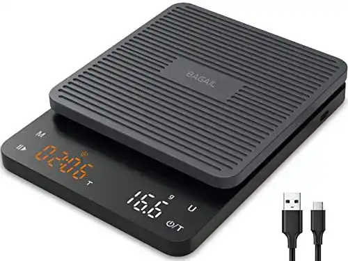 Kaffeewaage Bagail Basics digitale Waage mit Timer und 0,1 g Genauigkeit