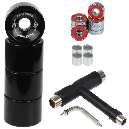 Longboard Rollen FunTomia 4 Stück für Skateboard und Longboard