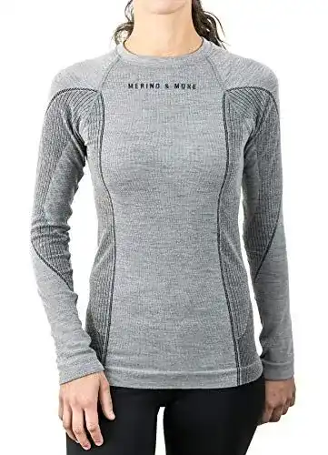 Merino Unterwäsche Damen Shirt Langarm von Merino & More