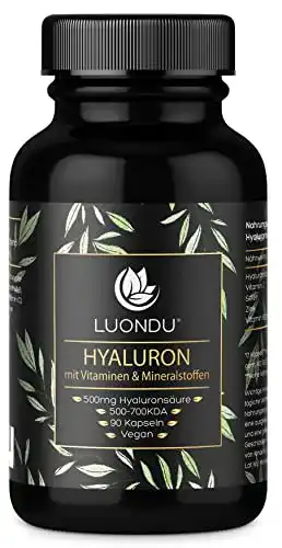Hyaluronsäure-Kapseln Luondu 500mg hochdosiert – 90 Stück