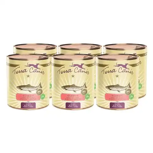 Terra Canis Nassfutter mit Lachs, Hirse, Pfirsich und Kräutern