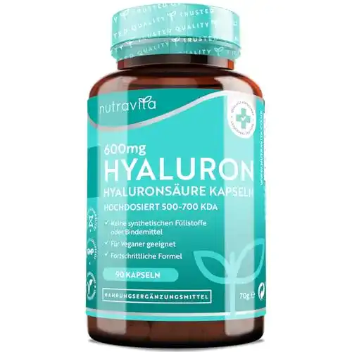 Hyaluronsäure Kapseln 600mg von Nutravita