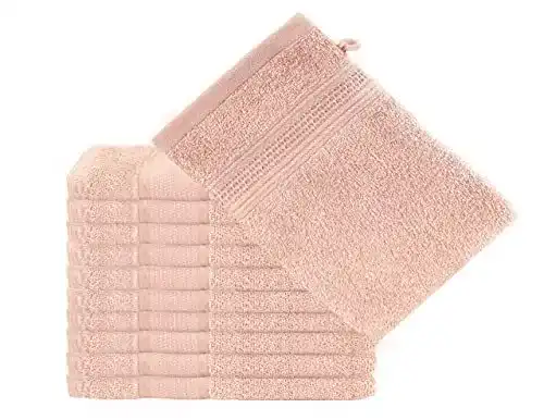 Waschlappen Komfortec 10er Set aus Baumwolle, 10 Waschhandschuhe
