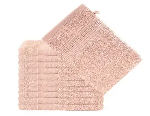 Waschlappen Komfortec 10er Set aus Baumwolle, 10 Waschhandschuhe