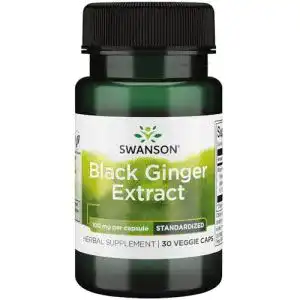 Ingwer-Kapseln mit schwarzem Ingwer-Extrakt von Swanson, 100mg, 30 Stück