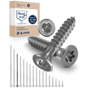 Holzschrauben Edelstahl Torx 6×140 V2A rostfrei, 50 Stück