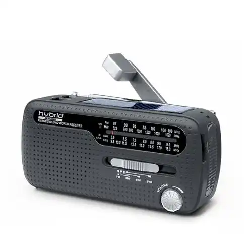 Weltempfänger Muse MH-07DS tragbares Kurbel-Radio mit Taschenlampe