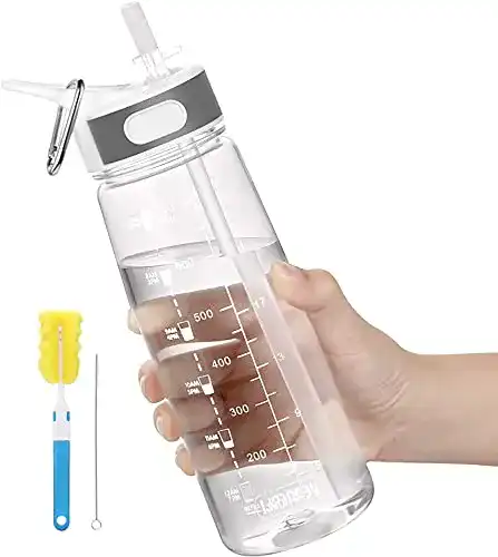 Trinkflasche mit Strohhalm Vennerli 800ml für Sport und Freizeit
