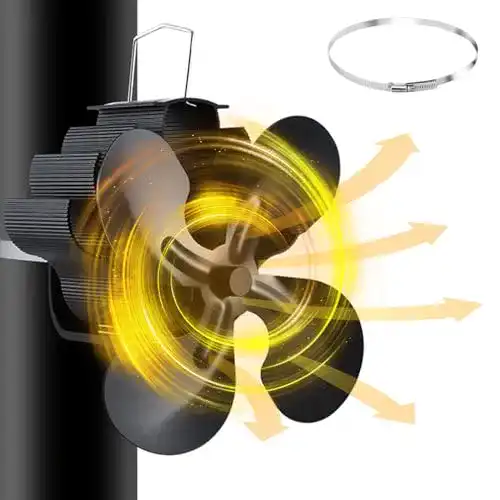 Ofenventilator Bythavny Kaminventilator ohne Strom
