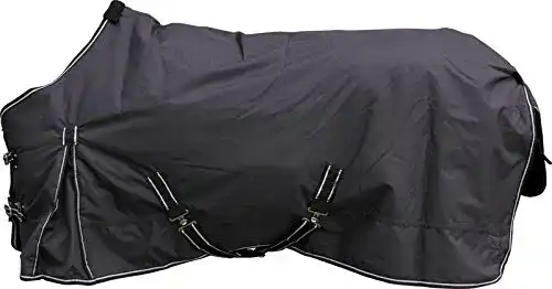 Regendecke Pferd Eldorado für Pferde, schwarz, 145 cm
