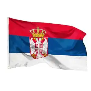 Serbische Flagge 90×150 cm von PHENO FLAGS mit Messing-Ösen