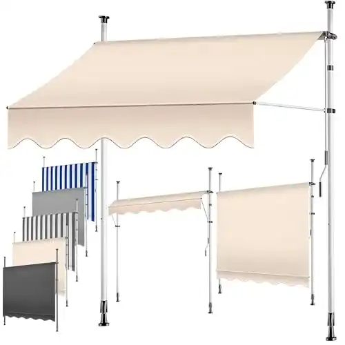 Klemmmarkise Kesser mit Handkurbel für Balkon und Terrasse