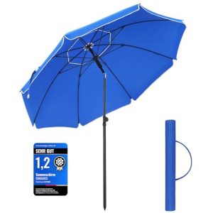 Sonnenschirm für den Strand von SONGMICS mit 160 cm Durchmesser
