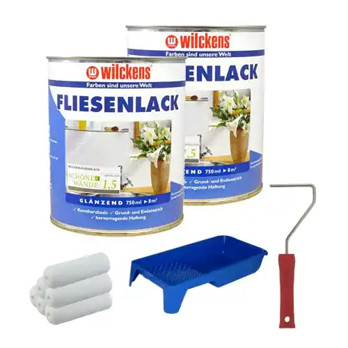 Fliesenlack Wilckens 2 Dosen inklusive Farbroller für 16 qm