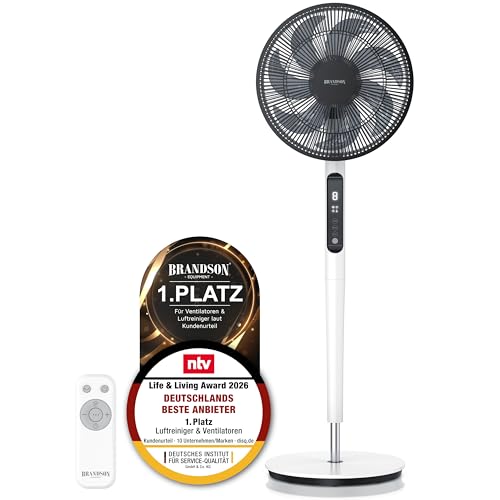 Brandson Standventilator DC – Energiesparender Ventilator mit Fernbedienung