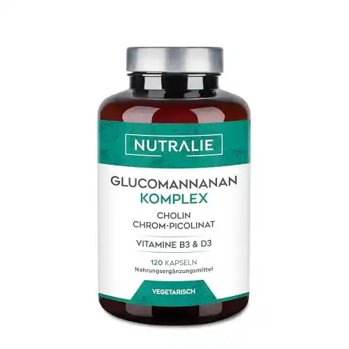 Appetitzügler Glucomannan von Nutralie mit Cholin-Bitartrat