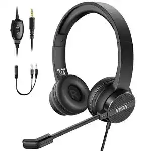 EKSA H12 PC Headset mit Mikrofon und 3,5 mm Anschluss für Büroanwendungen