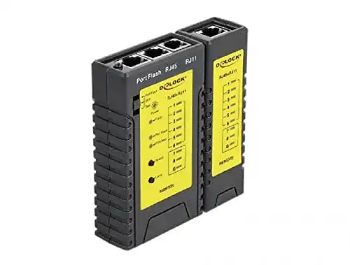 Netzwerktester DeLOCK 86407 für RJ45/RJ12 mit Portfinder-Funktion