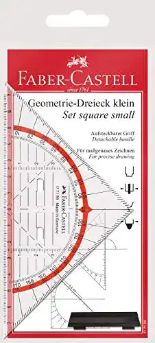 Geodreieck Faber-Castell 177199 – 14 cm Geometrie-Dreieck mit Griff