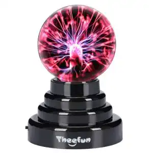 Plasmakugel Theefun 3 Zoll – Interaktive Plasma Lampe für USB und Batterie