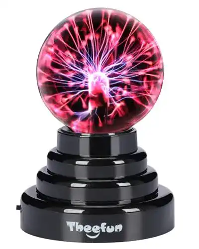 Plasmakugel Theefun 3 Zoll – Interaktive Plasma Lampe für USB und Batterie