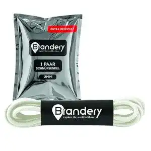 Weiße Schnürsenkel Brandery 90 cm aus Baumwolle in Creme
