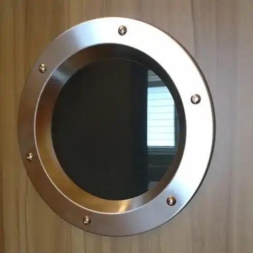 Bullauge für Türen aus Edelstahl INOX mit 350 mm Durchmesser