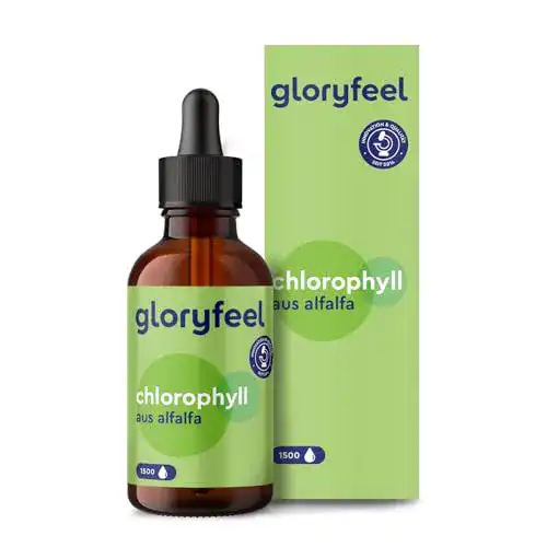 Chlorophyll Tropfen von Gloryfeel – 50ml flüssig aus Alfalfa