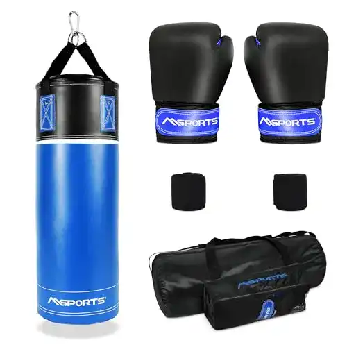 Boxsack Set für Kinder – MSPORTS Boxsack mit Zubehör und Tragetasche