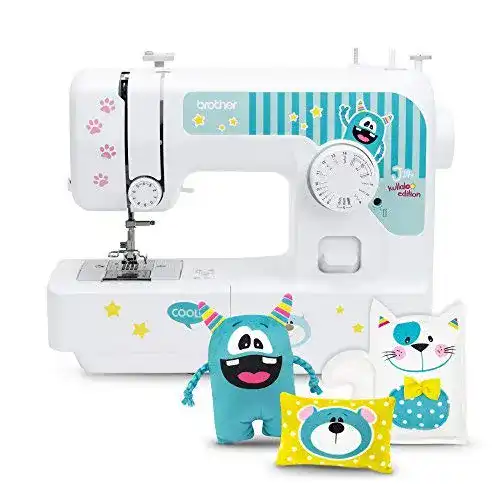 Mini-Nähmaschine Kullaloo Brother J14s für Kinder mit Zubehör