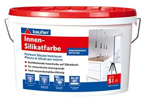 Baufan Innen-Silikatfarbe 5l – Hoch wasserdampfdurchlässige Innenfarbe