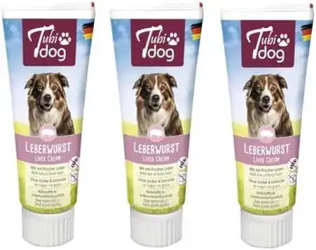 Leberwurst für Hunde Tubi Dog Delikatess Leberwurst 3er Pack