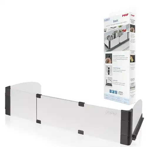 Herdschutzgitter Reer Basic, ausziehbar 55-61 cm, Silber, 20058