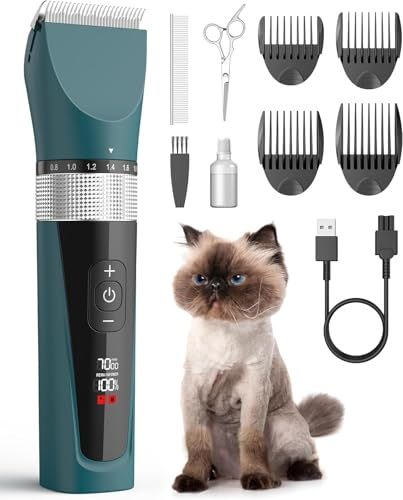 Schermaschine für Katzen Oneisall – Leise, 5 Geschwindigkeiten, Wasserdicht