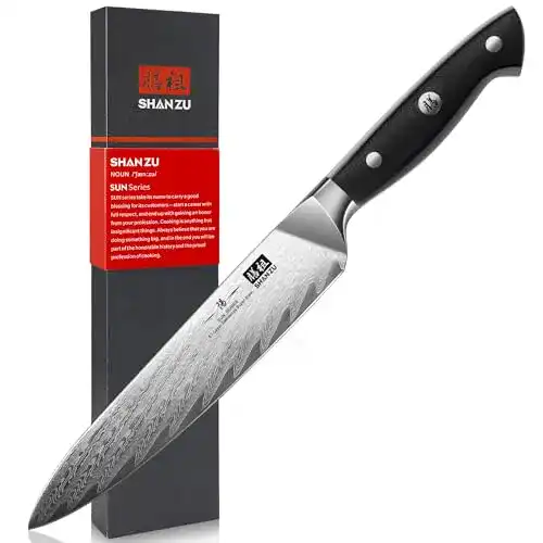 Shan Zu Allzweckmesser 15 cm Damastmesser aus Damaststahl