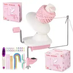 Wollwickler Wamkon Kugelwickler für Garnknäuel, rosa Häkeln