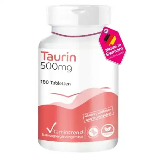 Taurin 500 mg von Vitamintrend, 180 Tabletten