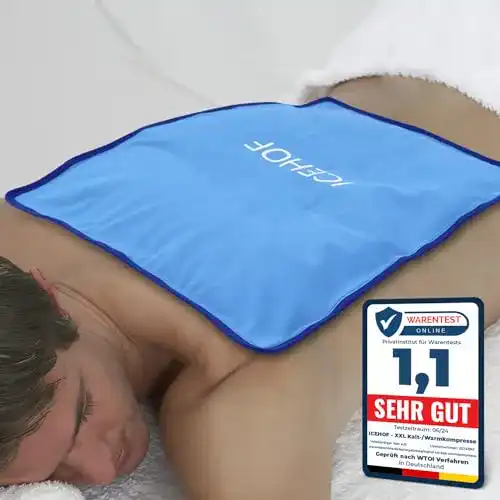 Icehof XXL Gel Kühlkissen – Kühlpad für Rücken- und Wärmetherapie
