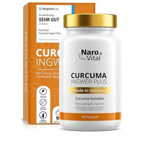 NaroVital Ingwer-Kapseln mit Kurkuma und Curcumin hochdosiert
