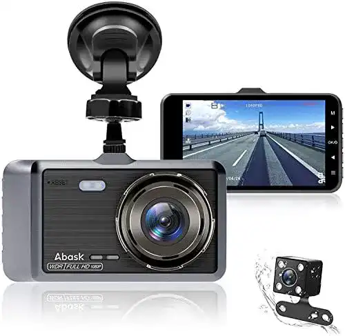 Abask Dashcam für Front- und Heckaufnahme im Auto