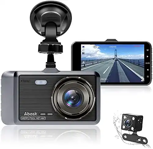 Abask Dashcam für Front- und Heckaufnahme im Auto