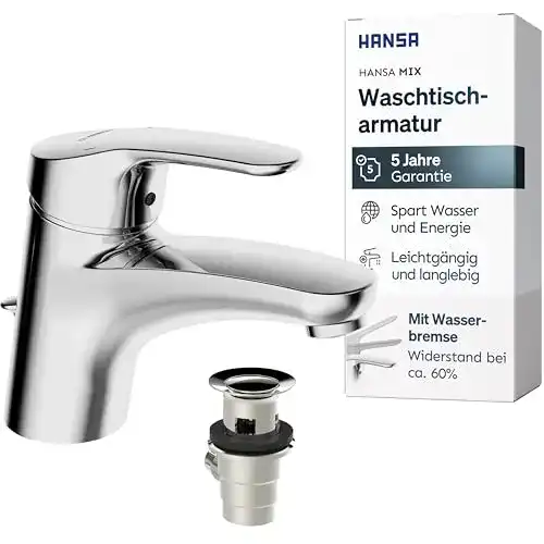 Hansa MIX Waschtischarmatur – Wassersparende Mischbatterie für Badezimmer