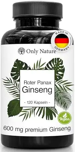 Ginseng-Kapseln von Only Nature mit 600 mg Ginseng-Extrakt