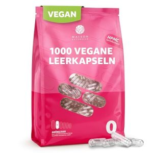 Vegane Leerkapseln Maison Naturelle (1000 Stück) HPMC Kapseln